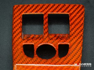 Jaguar F-TYPE Interior Trim - Carbon Fiber - Window Switch Control Cover Kit - Orange Candy